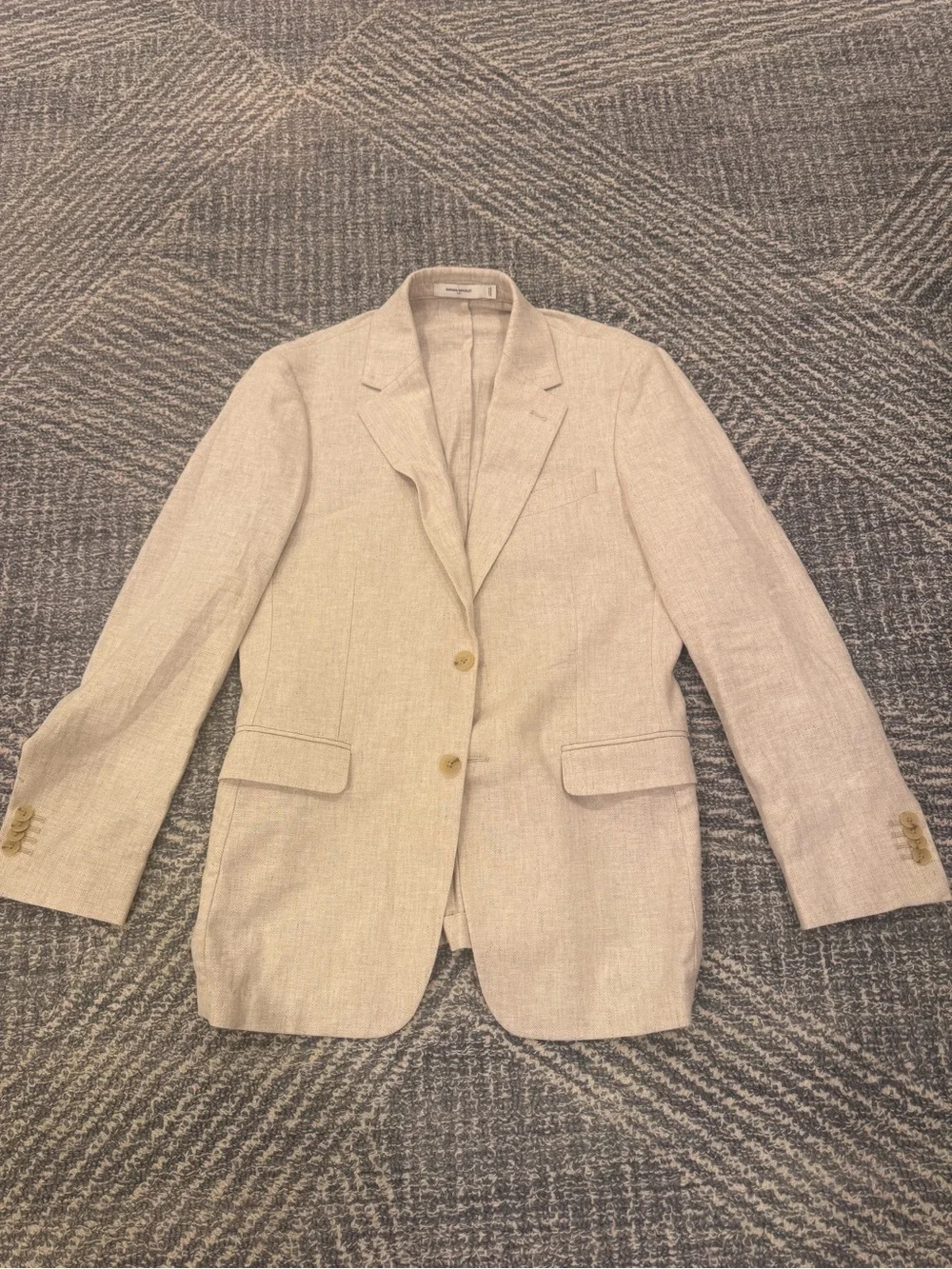 Banana Republic Slim Herringbone Linen Full Suit